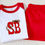 Thumbnail: Cowboy Initial PJs, Personalised Red Cowgirl PJs