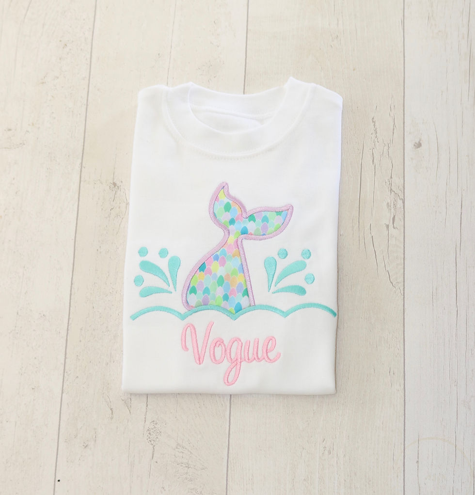 Mermaid Tail T-Shirt, Personalised Pink T-Shirt