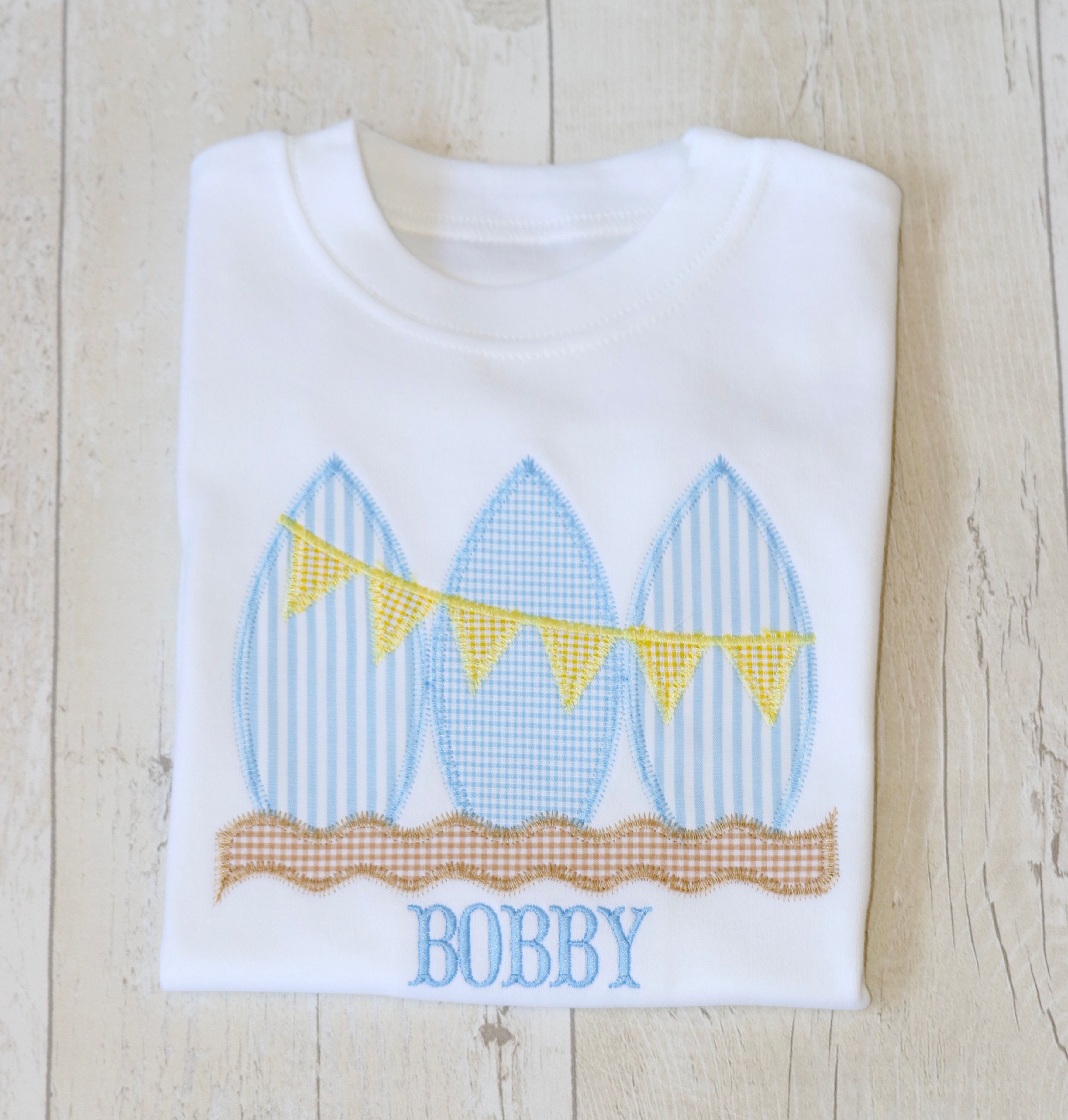 Surf Board T-Shirt | Sweatshirt | Babygrow | Personalised | Beach | Summer