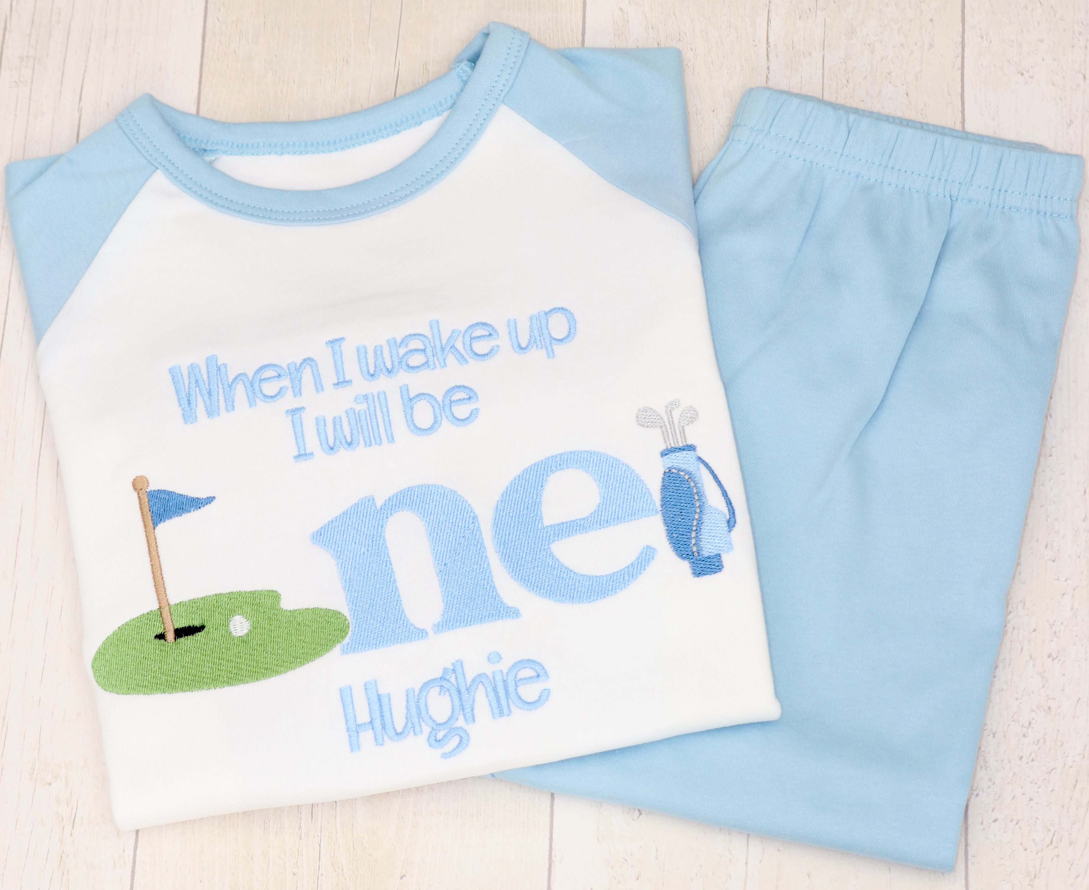 Personalised Golf Birthday PJs