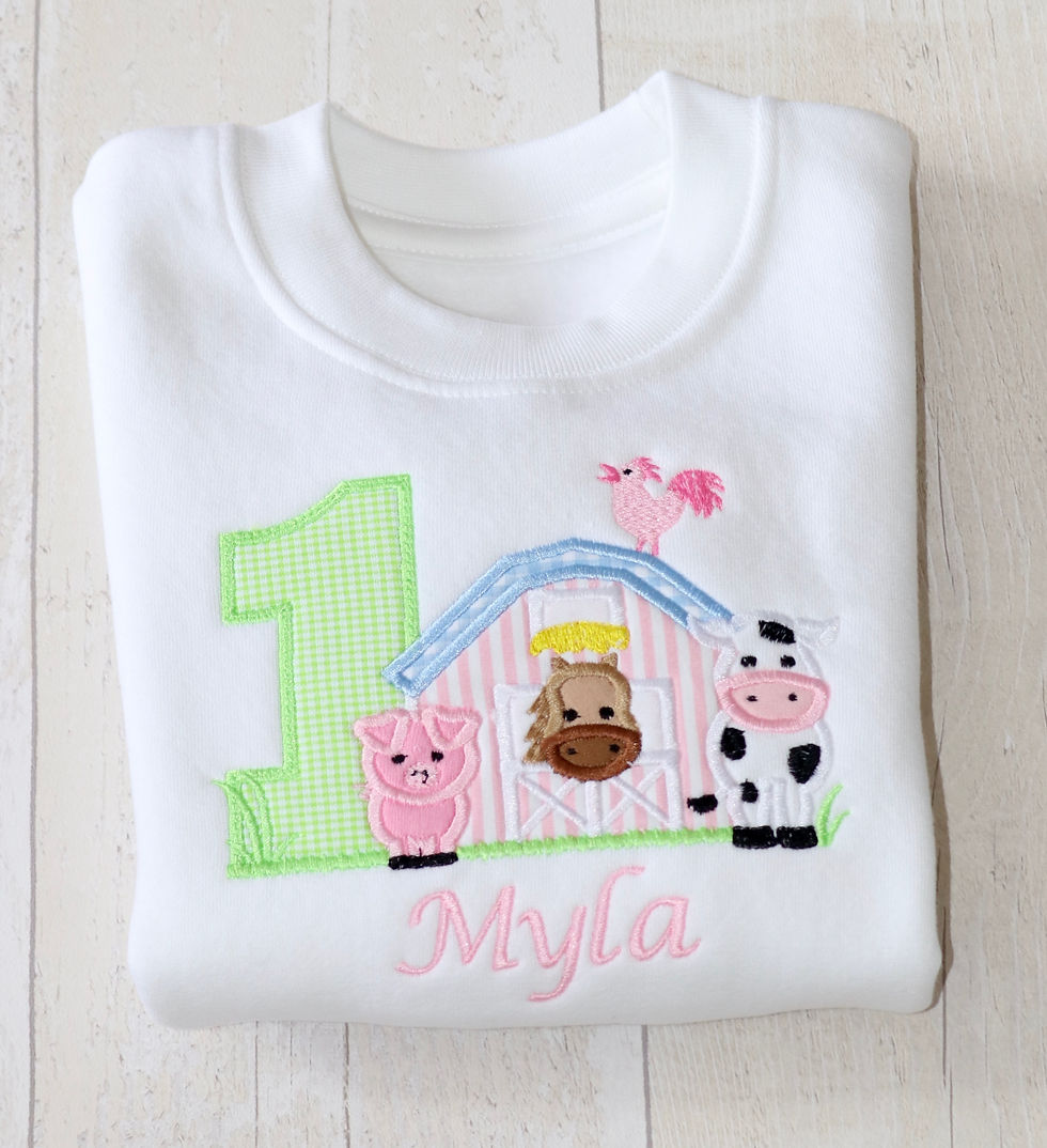 Barnyard Birthday | Personalised | Pink | Farmyard