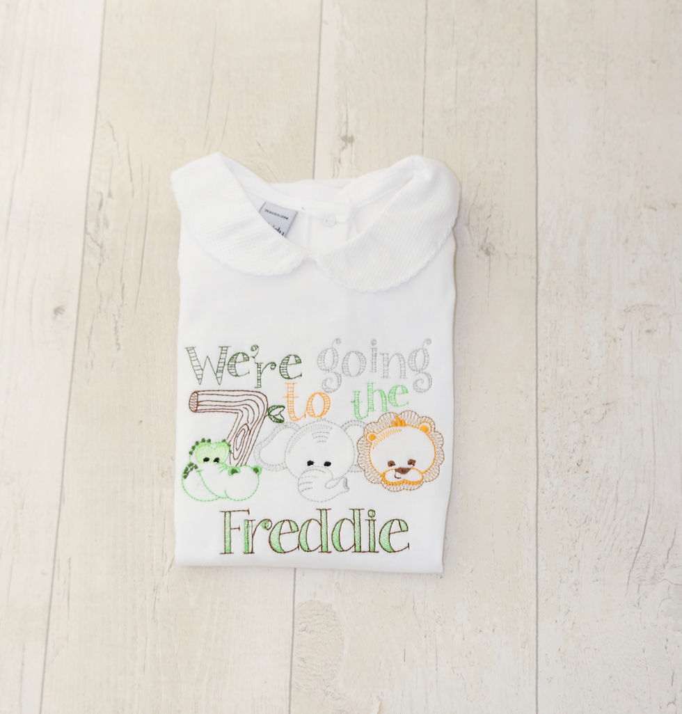 Going To The Zoo Shirt, Personalised Green Babidu Bodysuit