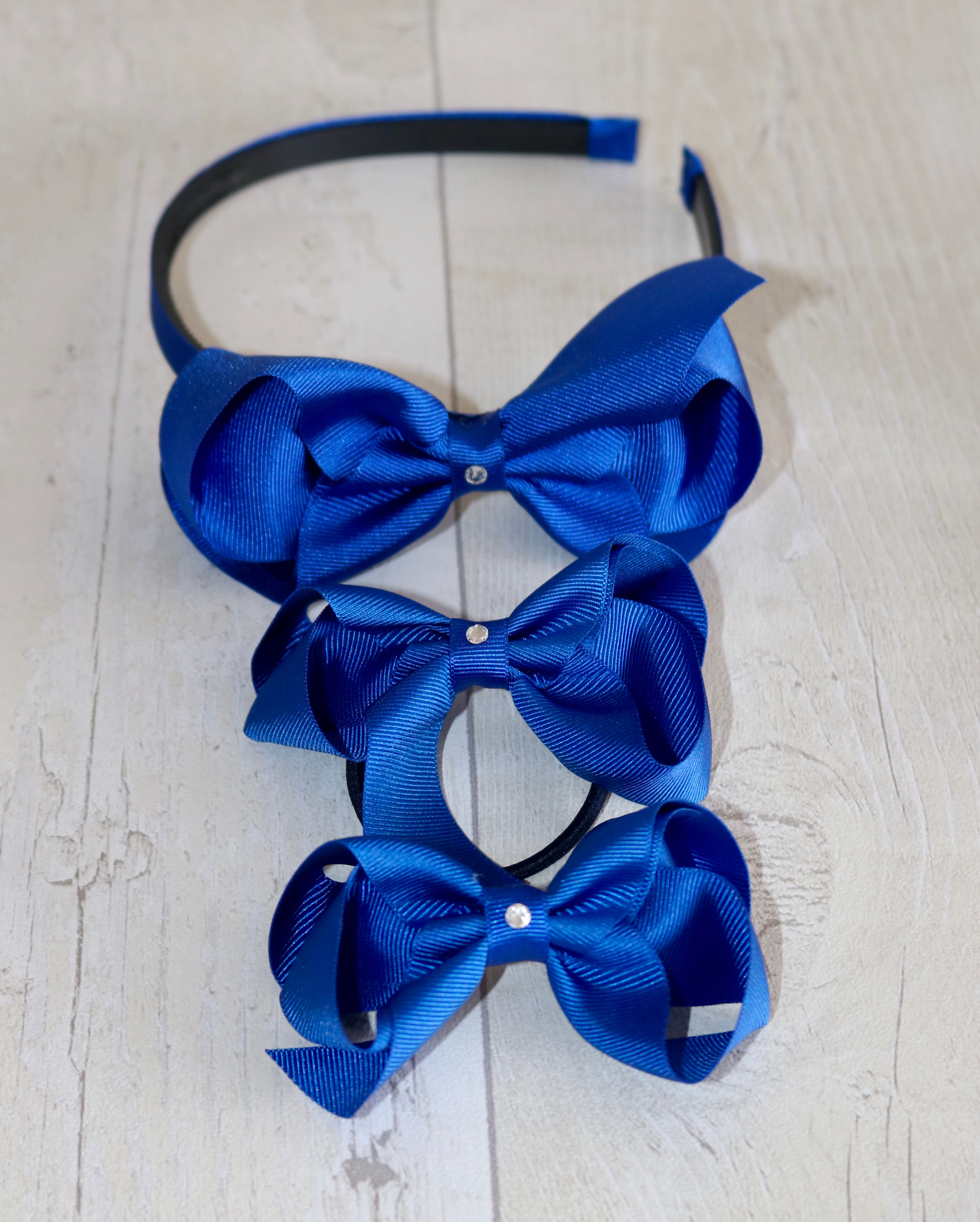 Royal Blue Back To School Bows
