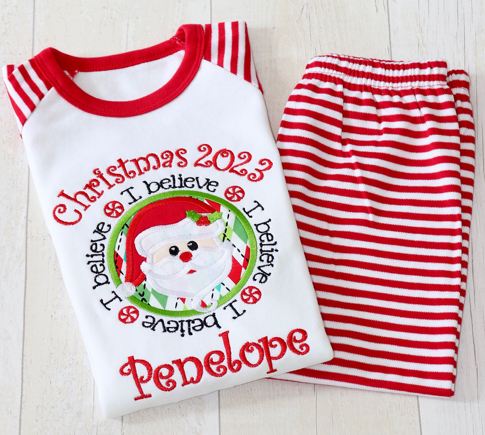 I Believe Santa Christmas PJs