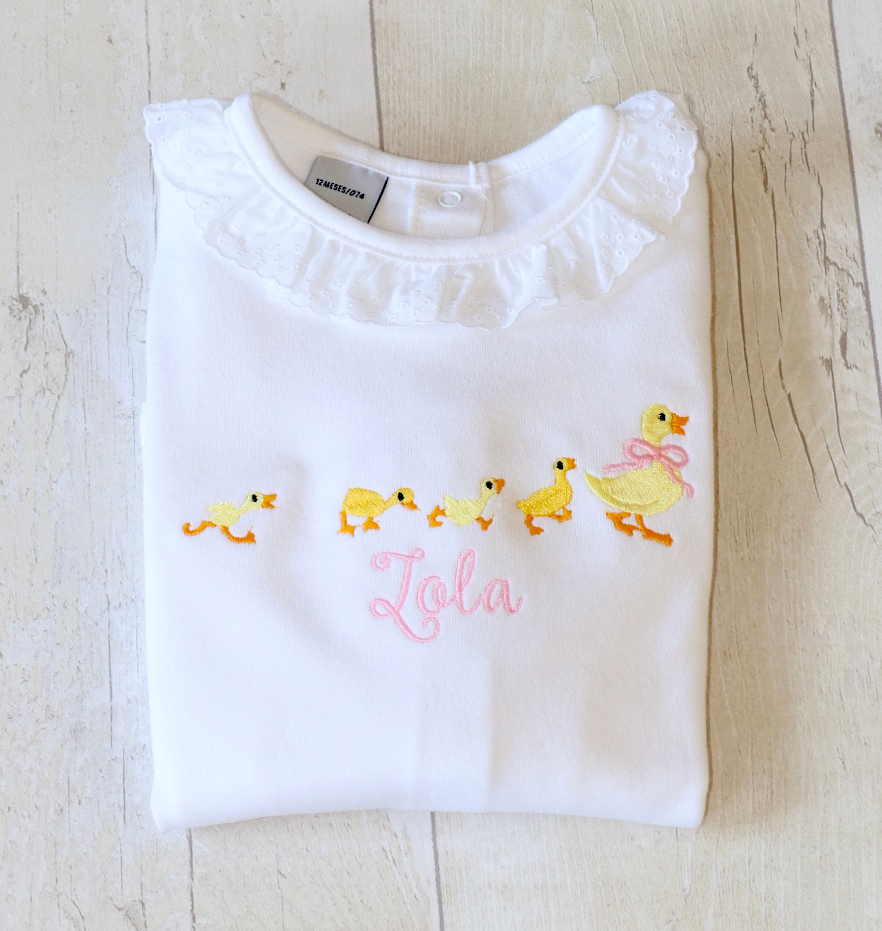 Ducklings Babidu Bodysuit | Pink Easter
