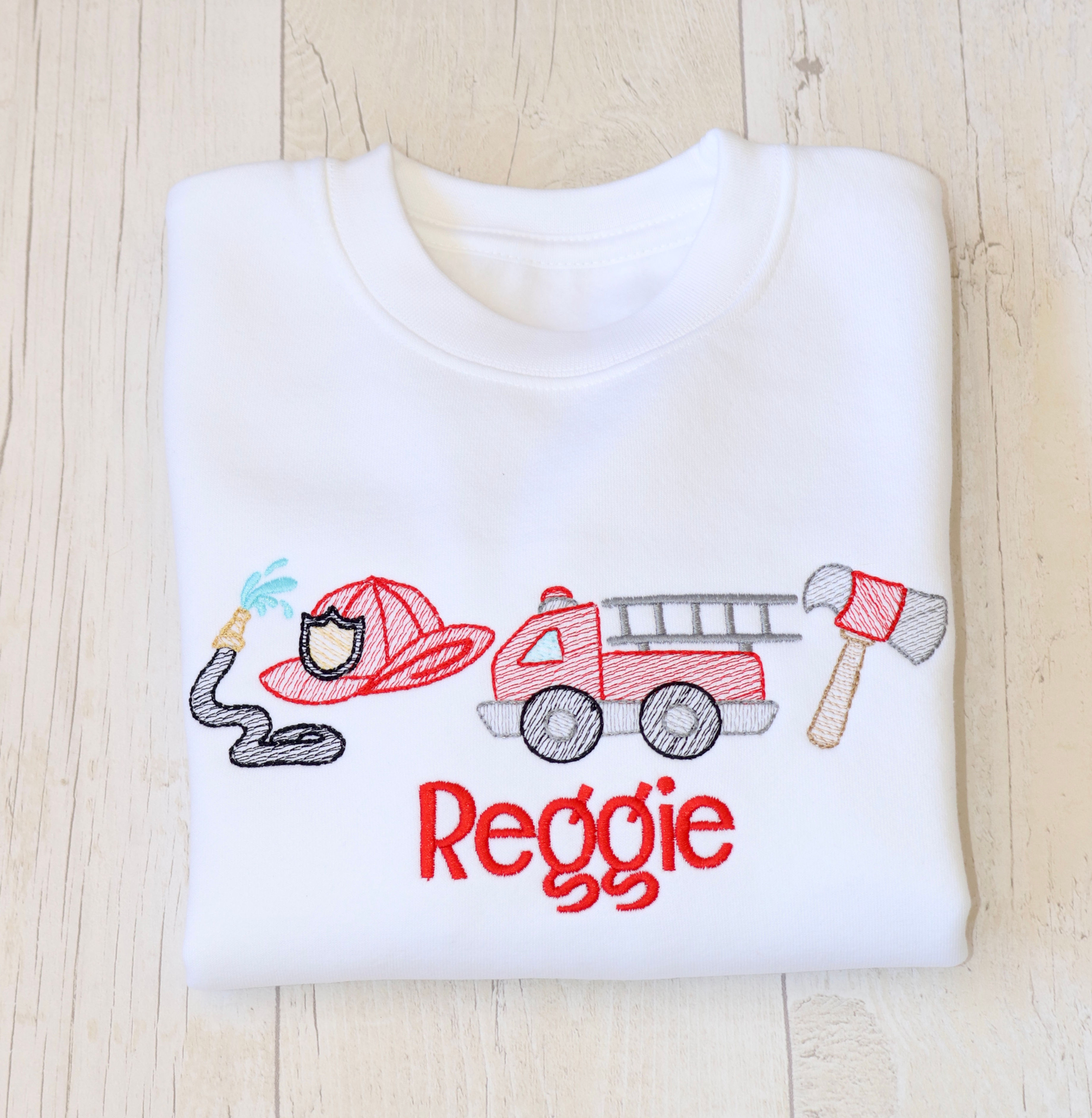 Personalised Fireman Sweatshirt | Fire Engine