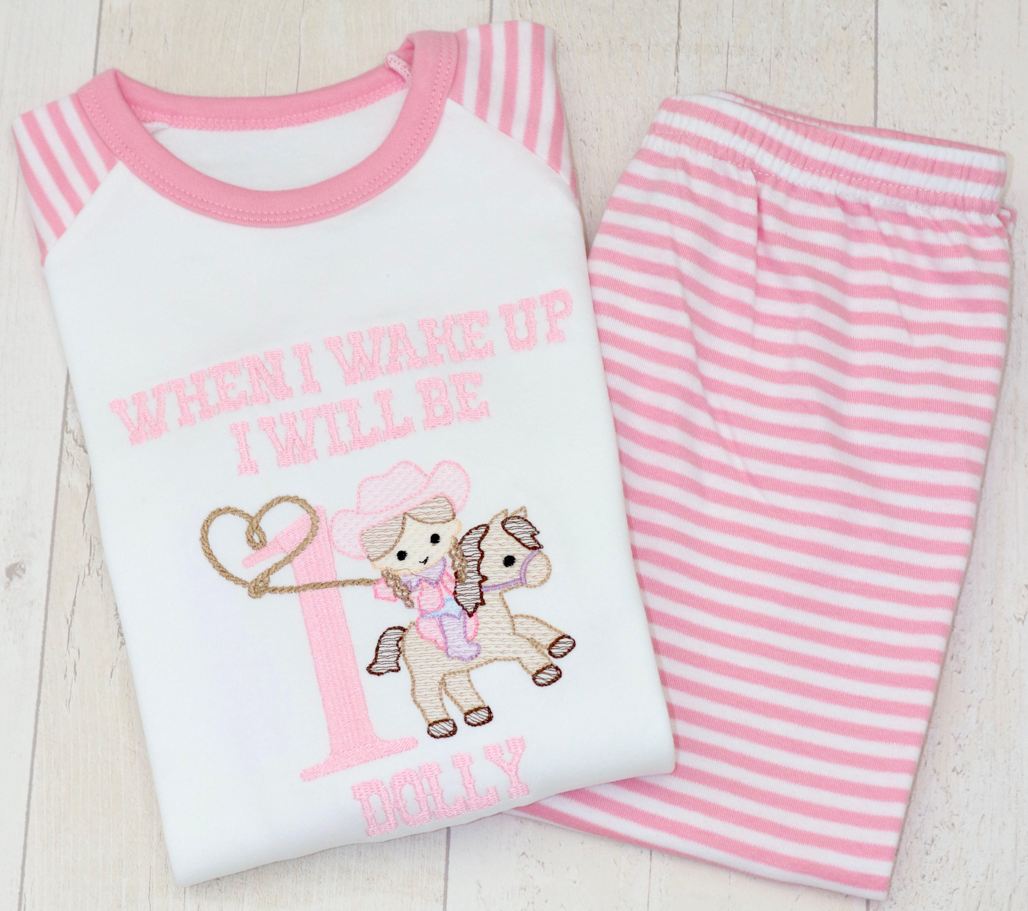 Personalised Cowgirl Birthday PJs | Horse | Pony