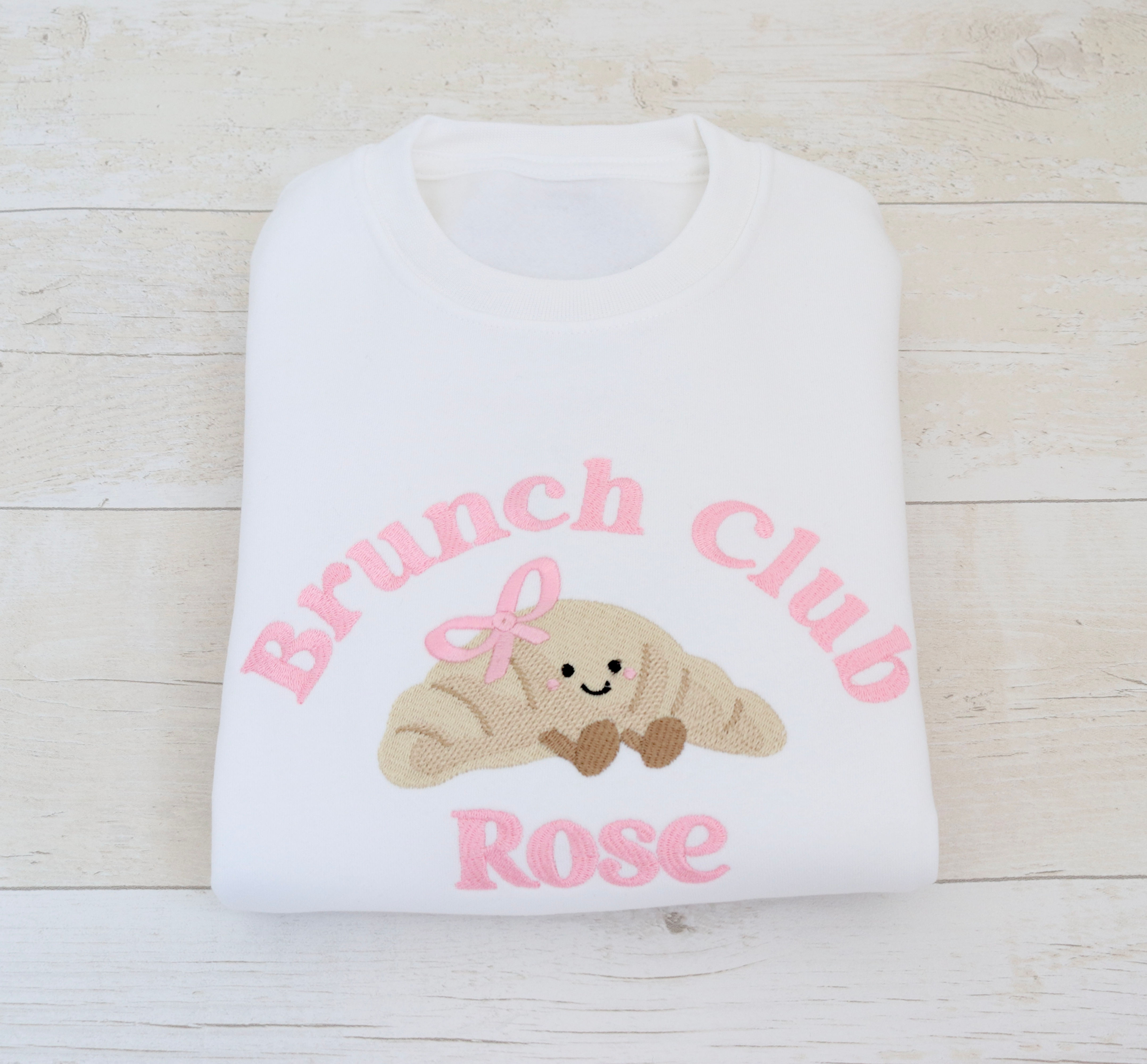 Personalised  Brunch Club Embroidered Sweatshirt | T-shirt | Babygrow