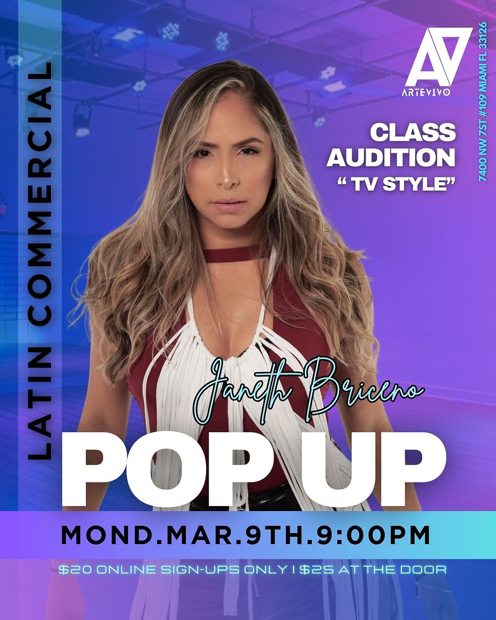 POPUP CLASS AUDITION WITH JANETH!