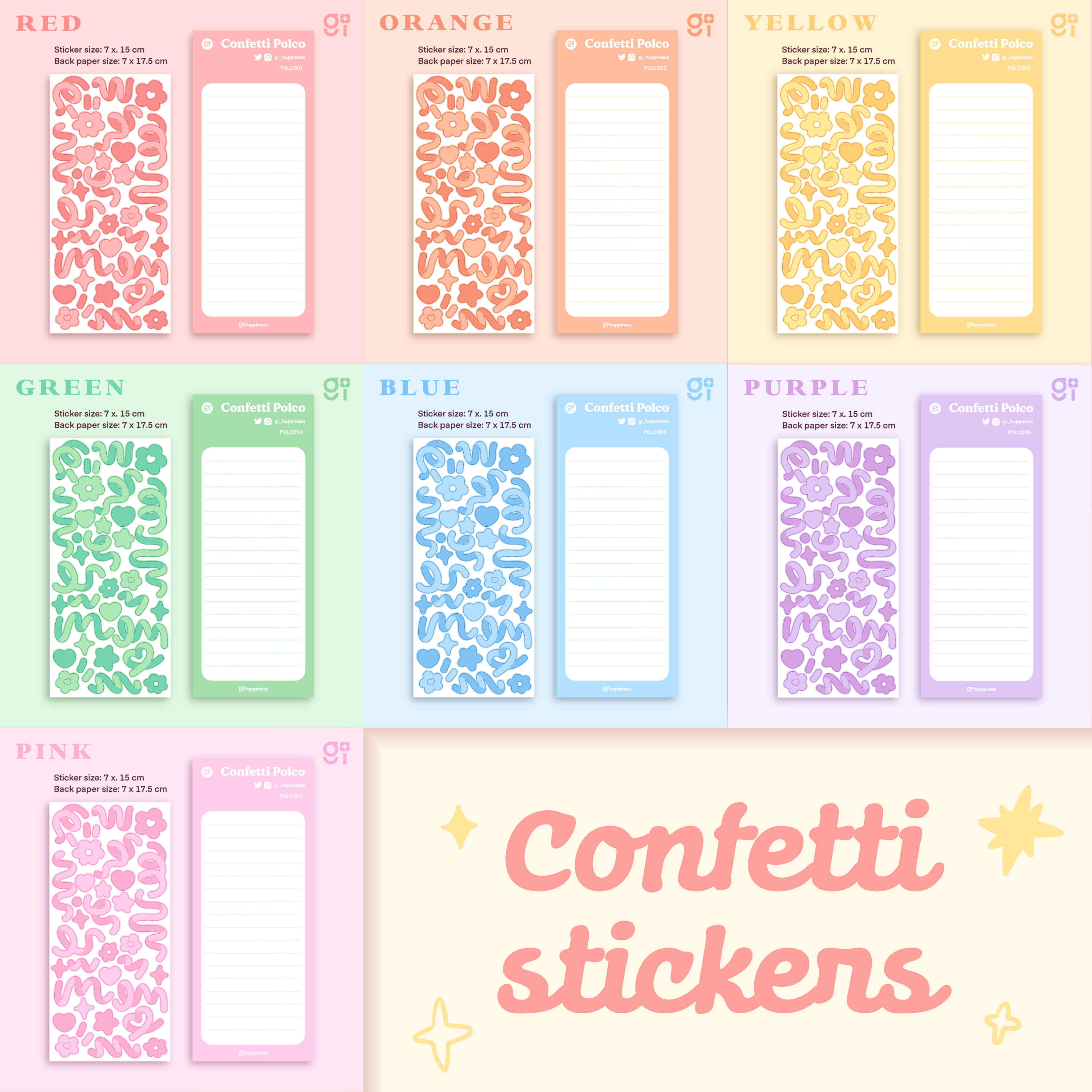 Confetti Stickers