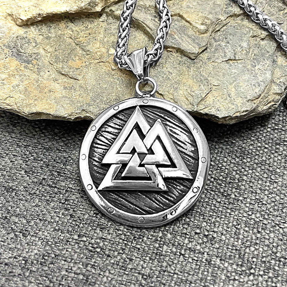 Thumbnail: Triangle Valknut Necklaces