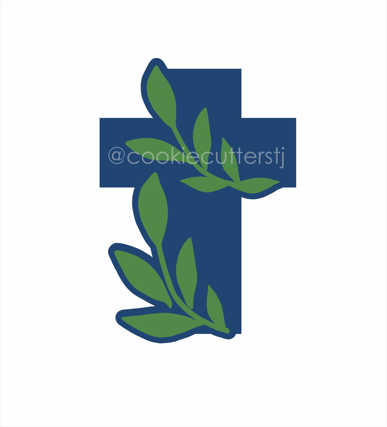 Cruz con hojas