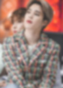 Jimin wearing a Chanel embroidered glittered tweed navy blue, green, coral & white jacket