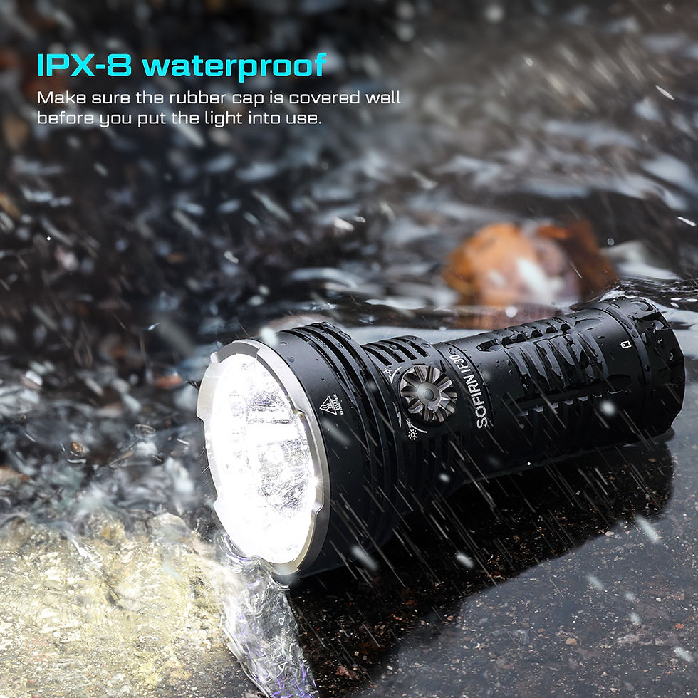 Thumbnail: Sofirn IF30 LUMINUS SFT40 LED Flashlight Powerful 12000lm 32650 Battery Lanterna