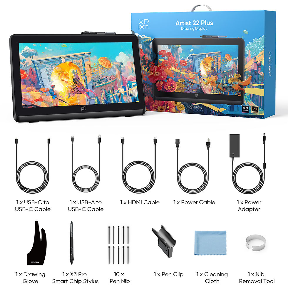 Thumbnail: XPPen Artist 22 Plus Graphics Tablet Monitor 16K Pressure Levels X3 Pro Smart St