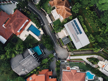 Aerial View of Luxurious Homes