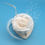 Thumbnail: Patricia -Bridal  oval fascinator covered in ivory silk and lace