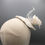 Thumbnail: Patricia -Bridal  oval fascinator covered in ivory silk and lace