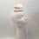 Thumbnail: Roberta - White lace and silk button headpiece with a shoulder length veil