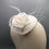 Thumbnail: Patricia -Bridal  oval fascinator covered in ivory silk and lace