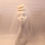 Thumbnail: Roberta - White lace and silk button headpiece with a shoulder length veil