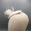 Thumbnail: Patricia -Bridal  oval fascinator covered in ivory silk and lace
