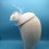 Thumbnail: Patricia -Bridal  oval fascinator covered in ivory silk and lace