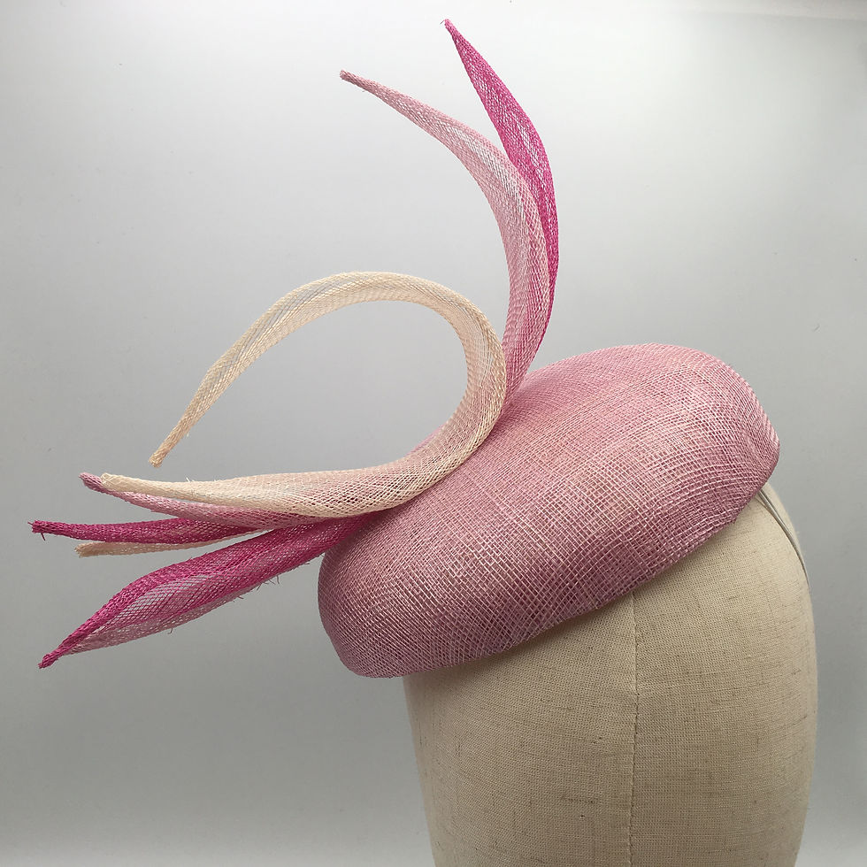 Candy Floss - Pink sinamay fascinator
