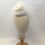 Thumbnail: Roberta - White lace and silk button headpiece with a shoulder length veil