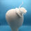 Thumbnail: Patricia -Bridal  oval fascinator covered in ivory silk and lace