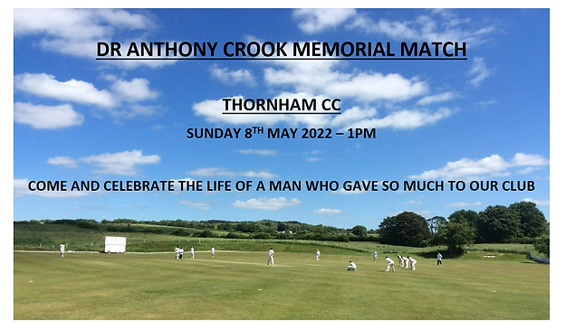 Dr Anthony Crook Memorial Match