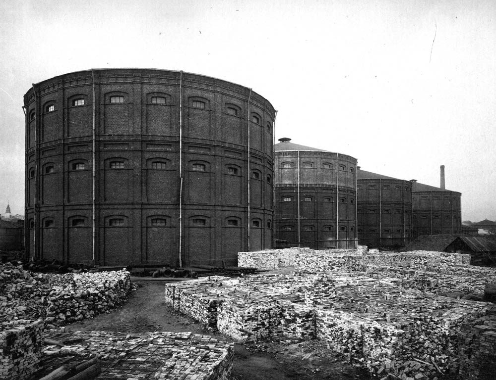 Gasholders in 19 century, Moscow