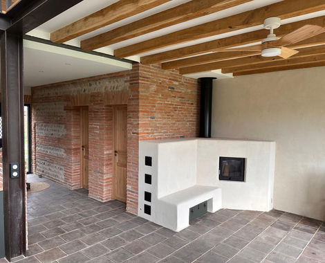 Tomettes grises au rez de chaussé d'une maison dans le Sud de Toulouse