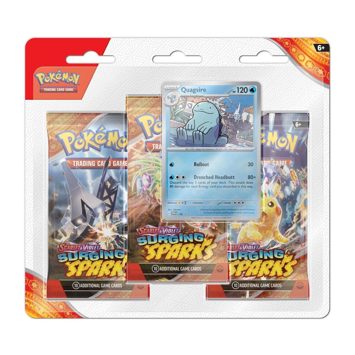 Pokémon TCG: Surging Sparks 'Quagsire' 3-Pack Blister