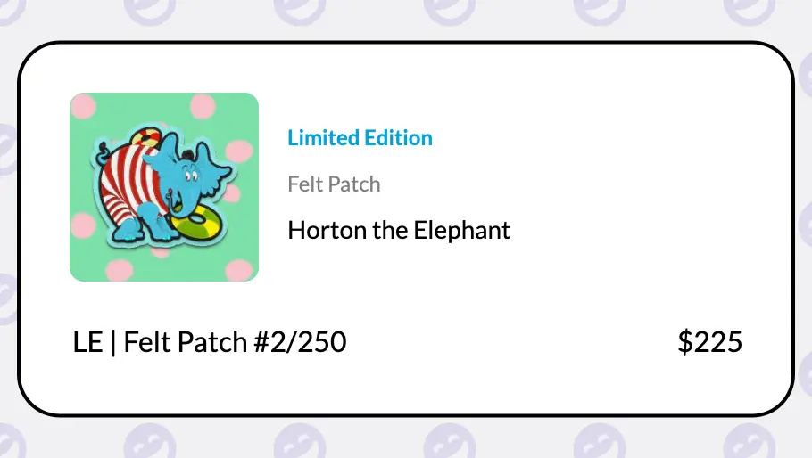 $225 for Horton Felt Patch