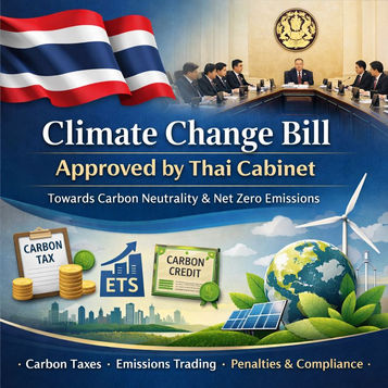 Climate Change Bill is Approve by Thai Cabinet泰國內閣批准氣候變遷法案
