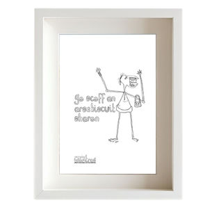 hand drawn character accompanied by scathing womtra