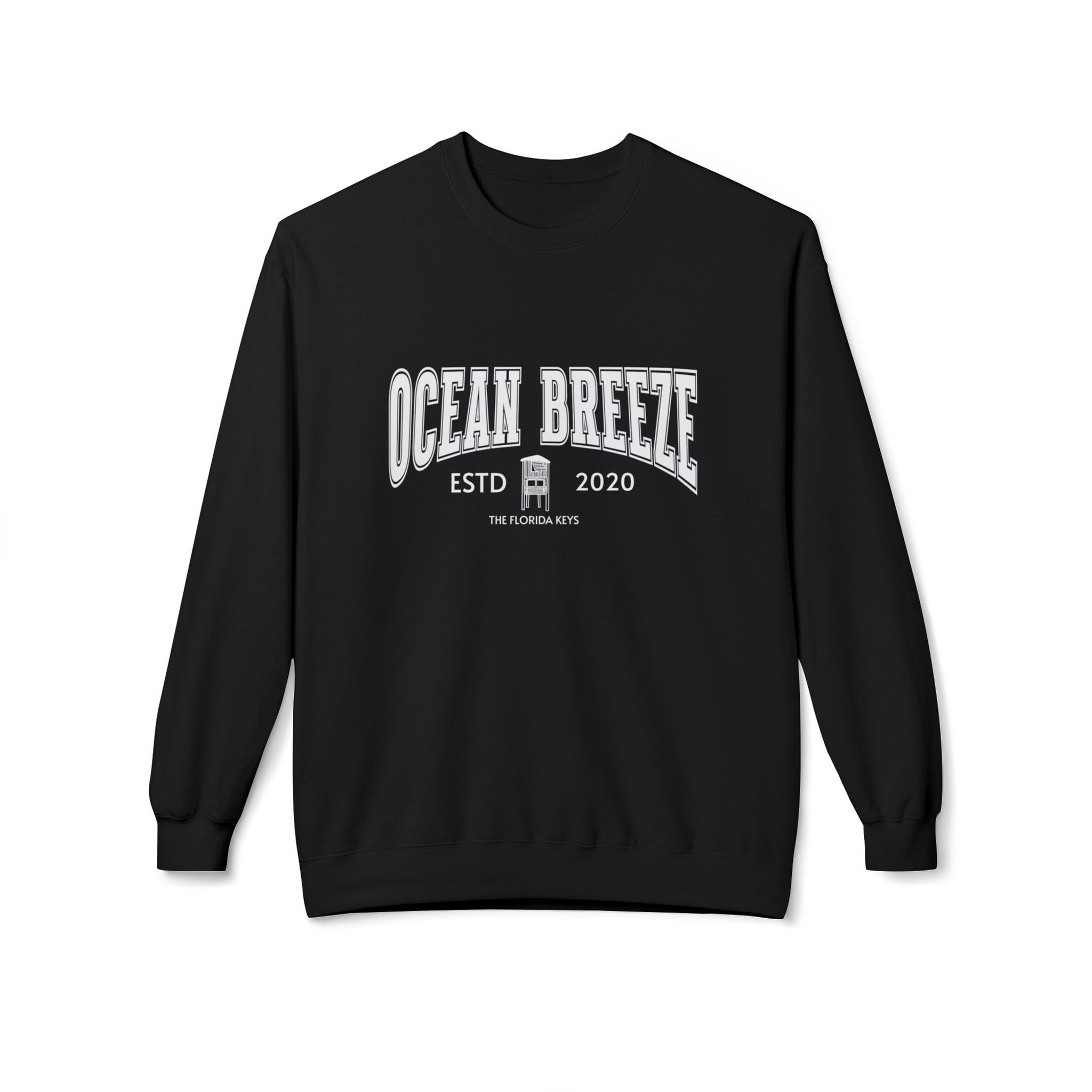 Ocean Breeze Fleece Crewneck Sweatshirt | Relaxed Style for Coastal Vibes