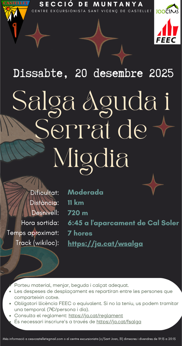 MUNTANYA. Salga Aguda i Serrat de Migdia (Lluís Tirado)
