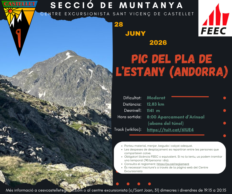 MUNTANYA. PIC DEL PLA DE L'ESTANY 2859m (Pere Jordi)