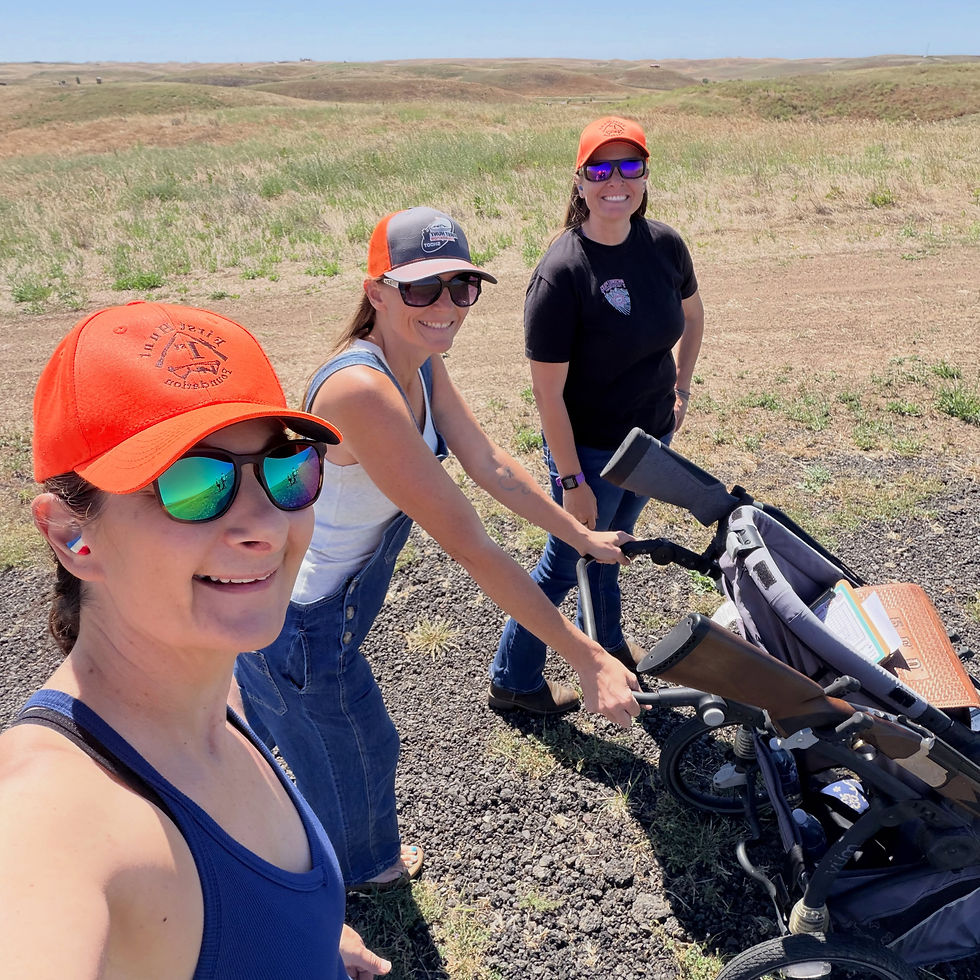 Jelica Arsenijevic, Connie Tilton and Chrissy Pfanner walking the course!