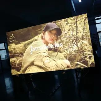 Custom light box displaying a cinematic outdoor scene