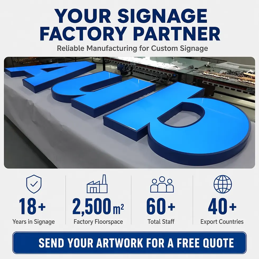 Thumbnail: Metal Sign Facelit Trim Cap Channel Letter Front Lit Blue Light Led-illuminated