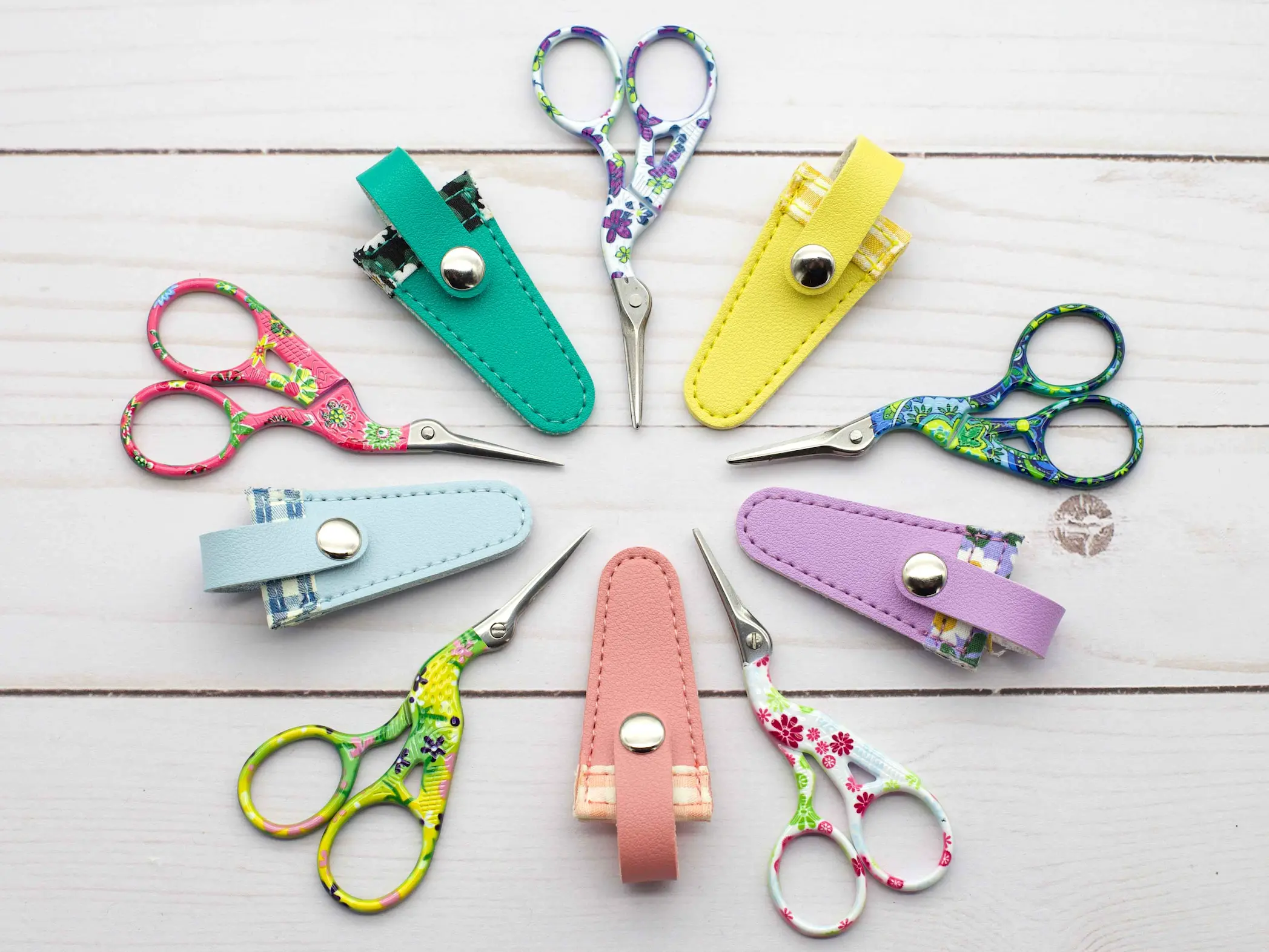 Colourful Scissors & Sheaths