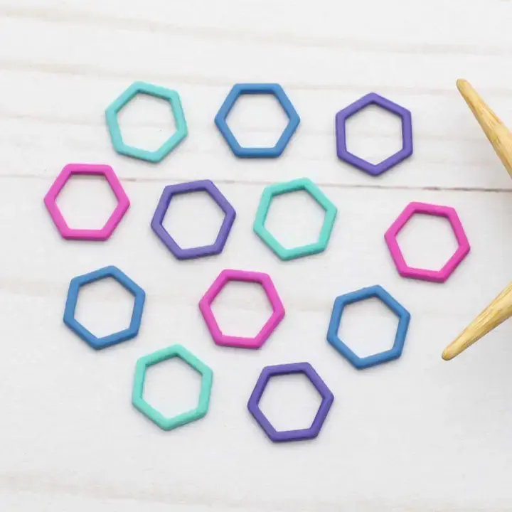 Colourful Hexagon Stitch Markers