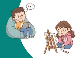 Kids looking bored