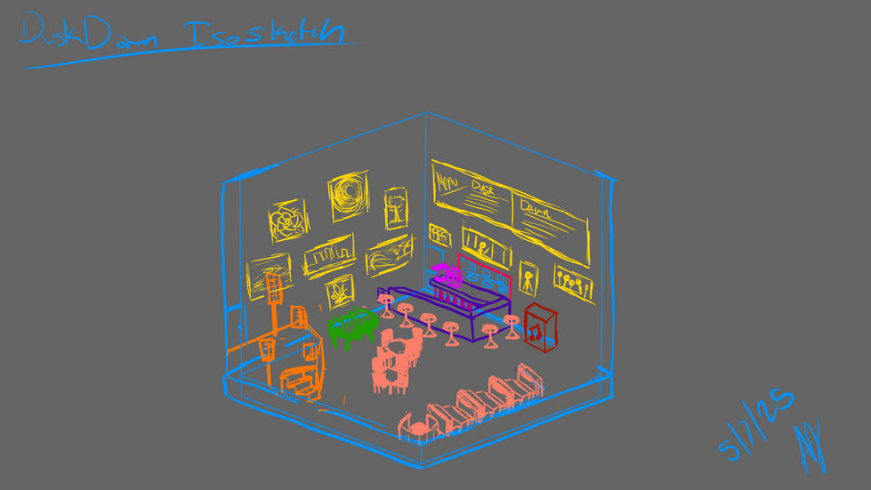 Environment Sketch - DuskDawn Isometric
