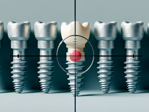 Falhas tipo cluster nos implantes dentários: 2% são um bom sinal? Foto: IA.