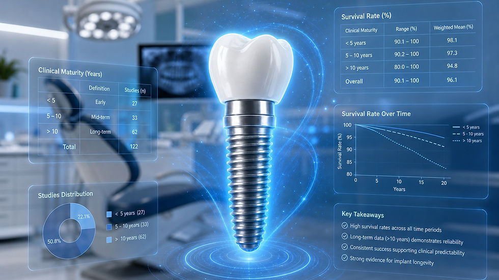 Sobrevivência e sucesso dos implantes dentários.
