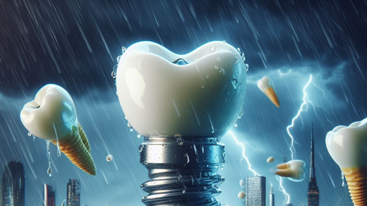 Taxas de sobrevivência são como tempestades vencidas pelos implantes dentários